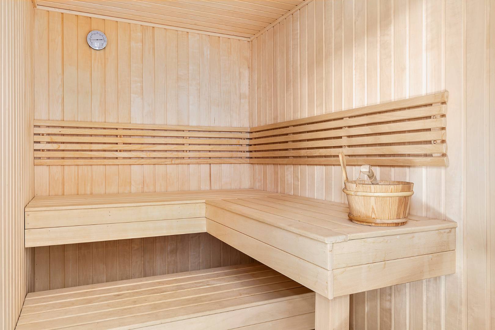 Lower level sauna