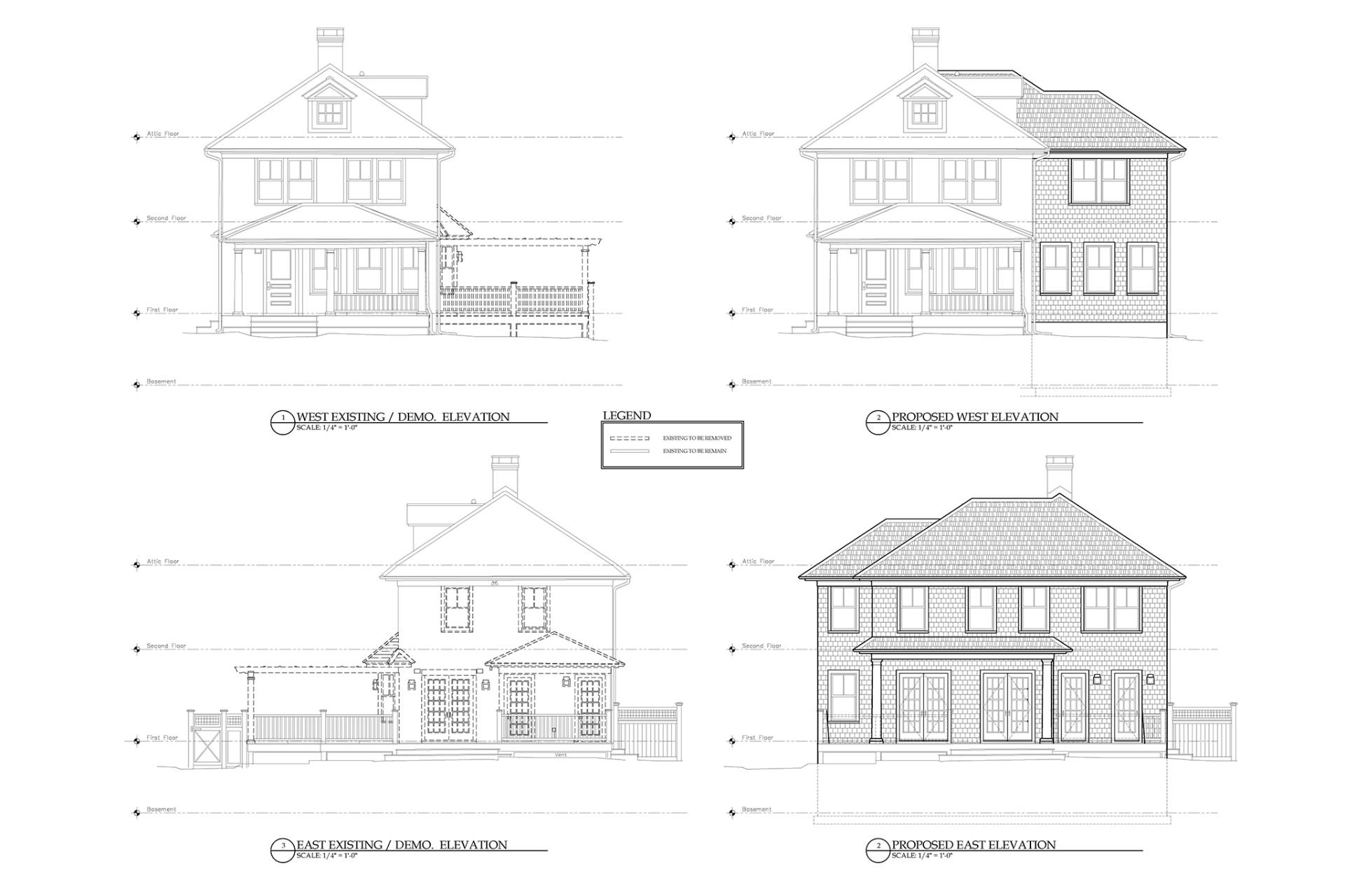 East & West Elevations