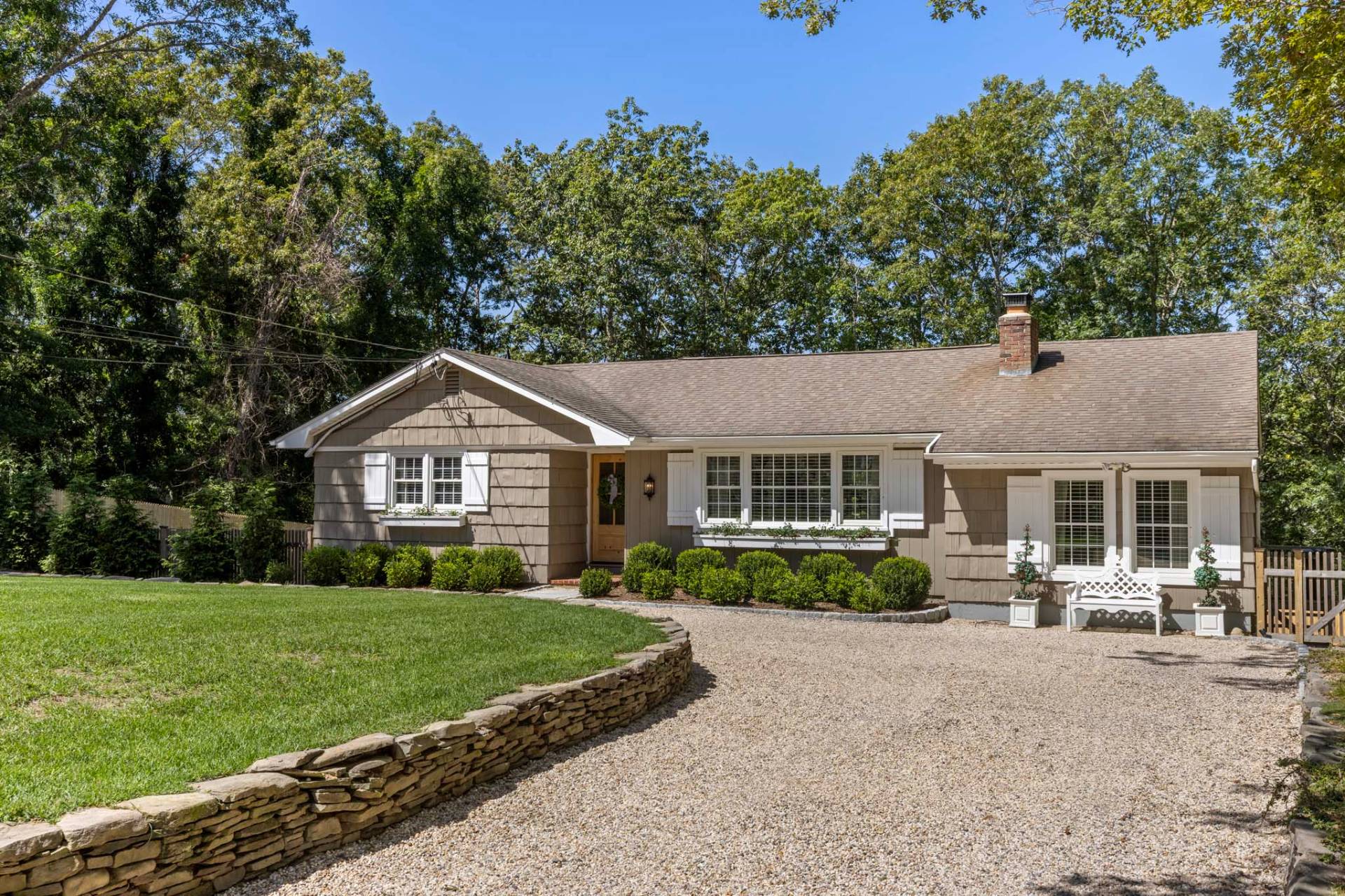 front of property