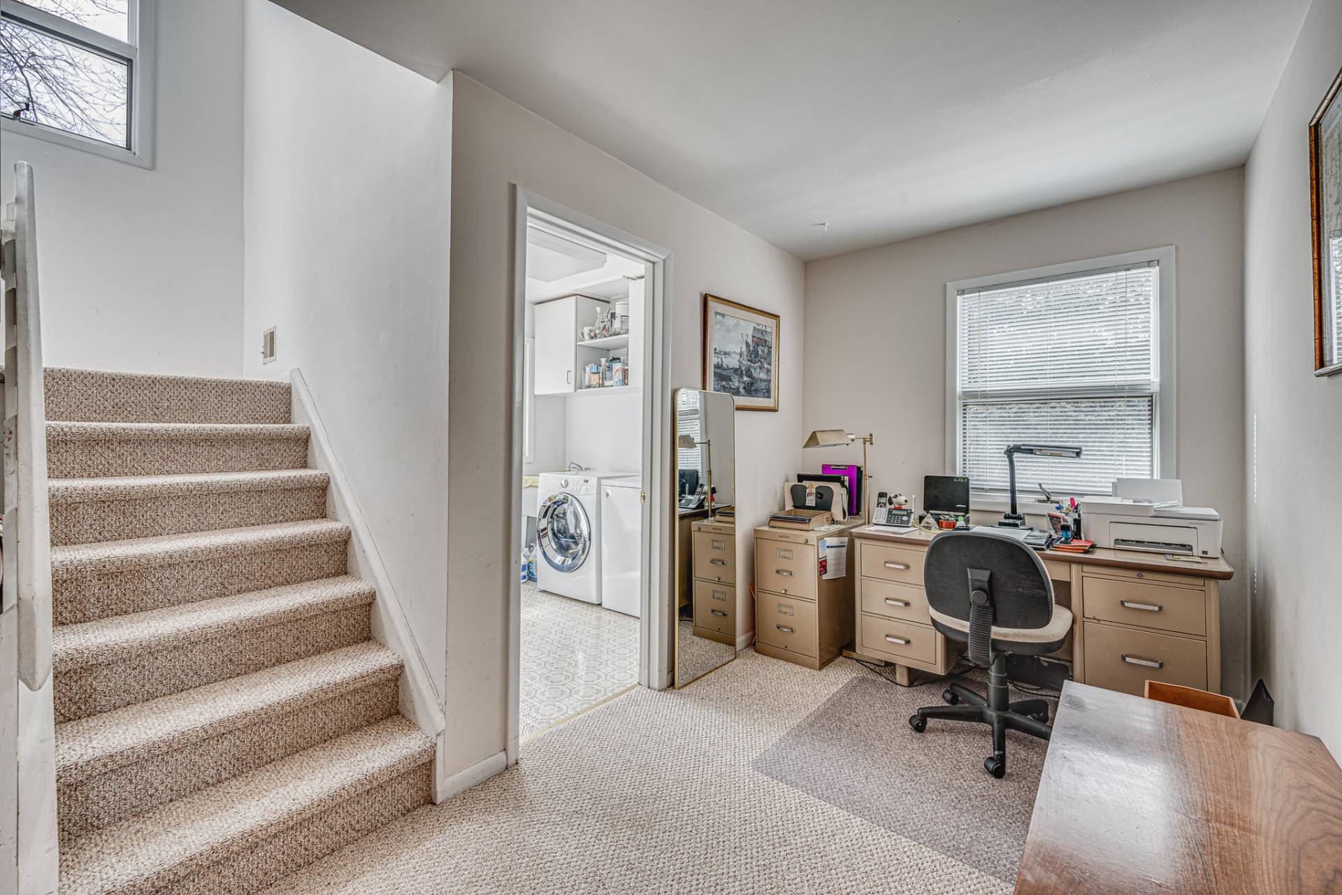 Remote Work Space + Laundry